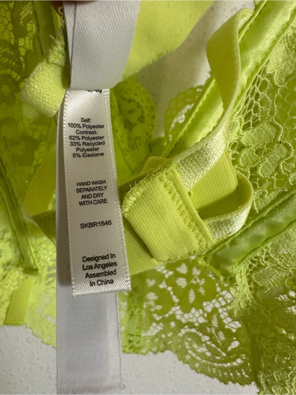 For Love And Lemons neon green creamsicle lace corset bra - Picture 5 of 5